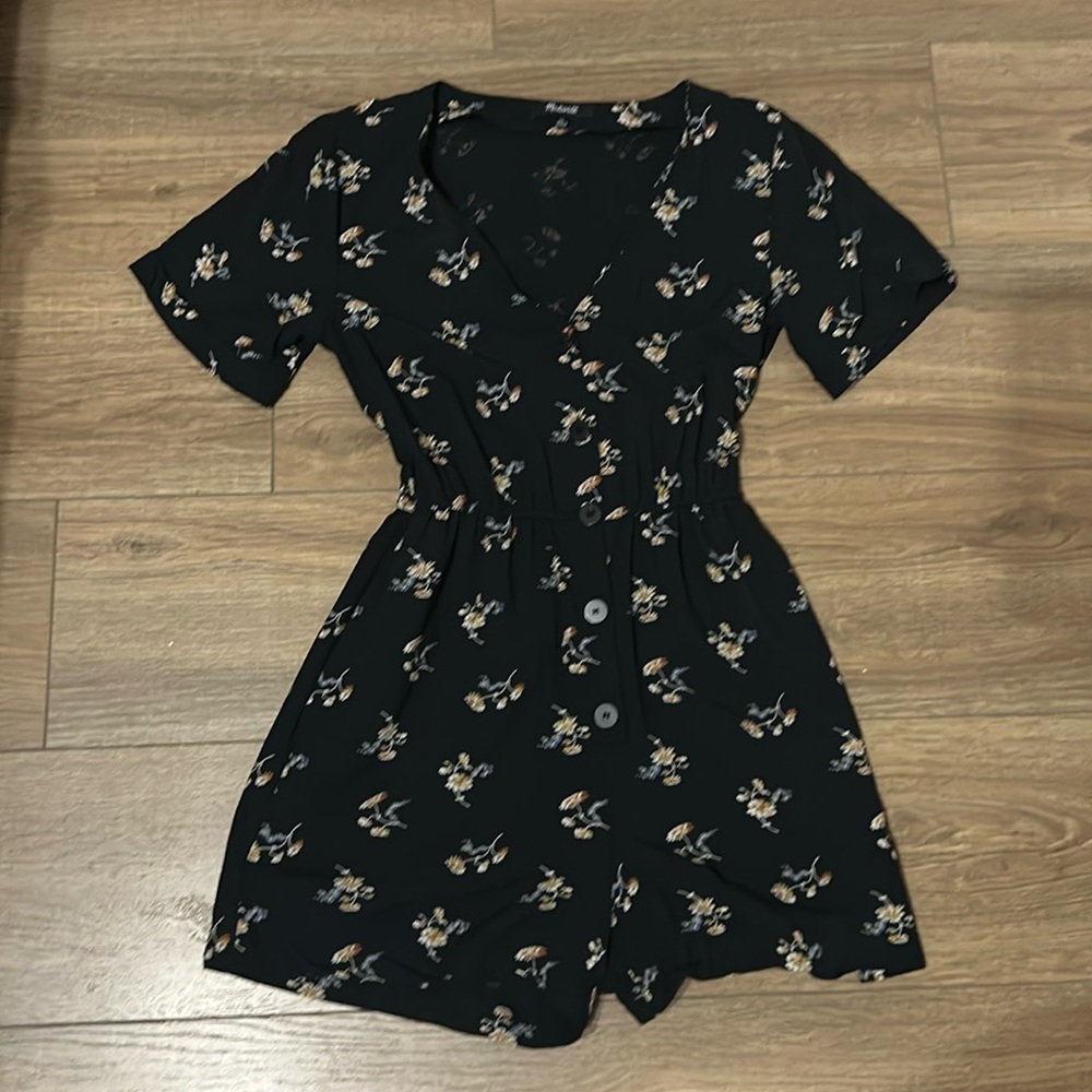 Madewell button floral romper